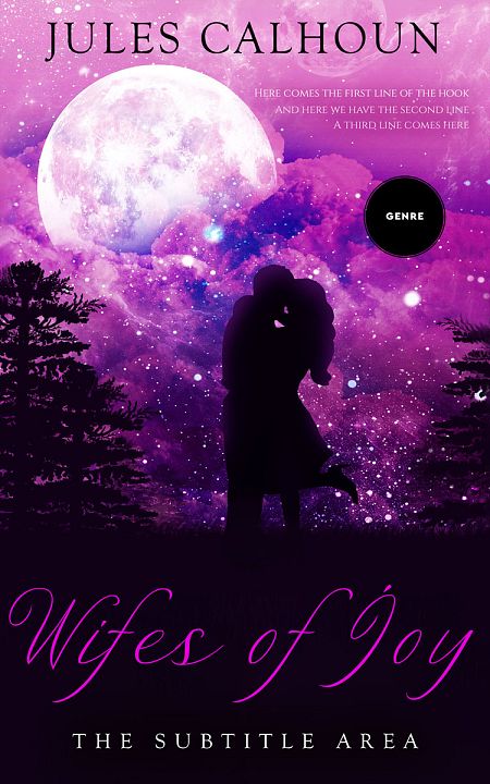 Pre Made Book Cover Violet