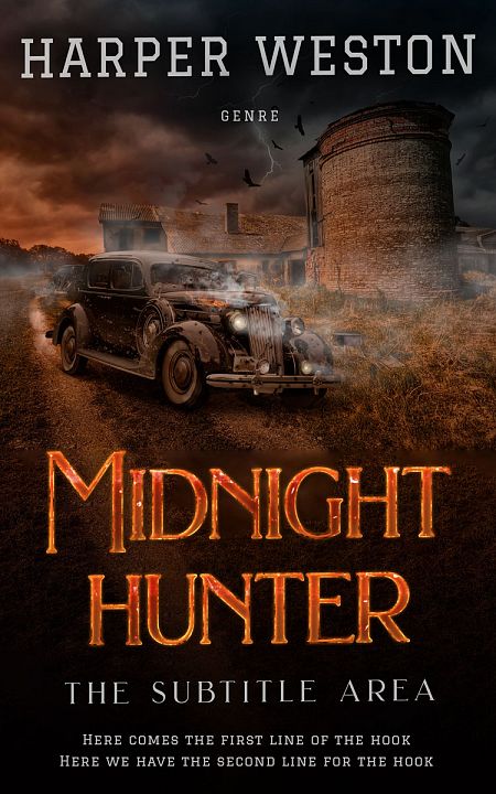 Pre Made Book Cover Night Rider